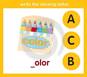 Write the missing letter