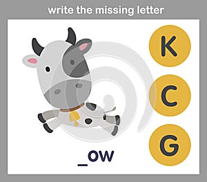 Write the missing letter