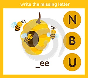 Write the missing letter