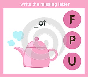 Write the missing letter