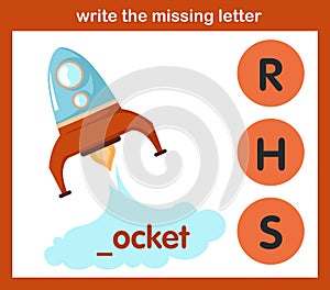 Write the missing letter