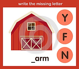 Write the missing letter