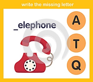 Write the missing letter