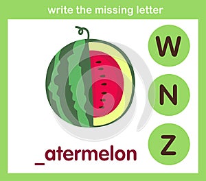 Write the missing letter