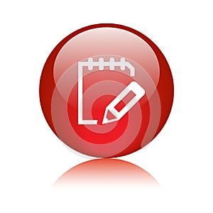 Write notepad icon web button