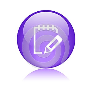 Write notepad icon web button