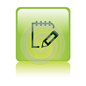 Write notepad icon web button