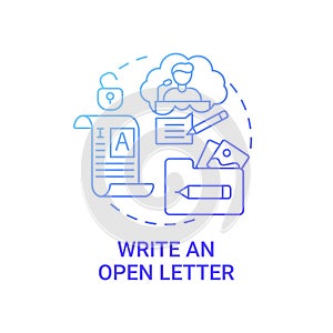 Write open letter concept icon