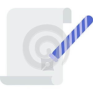 Write on paper letter icon flat vector isolated