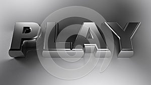 PLAY metallic chrome - 3D rendering