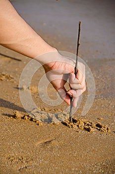 write on the sand