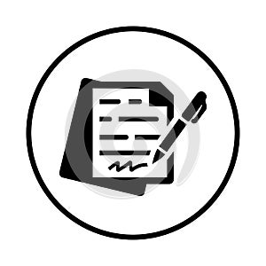 write, writing, article, blog icon. Black vector sketch