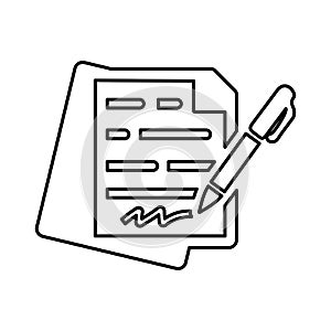 write, writing, article, blog outline icon. Line vector design