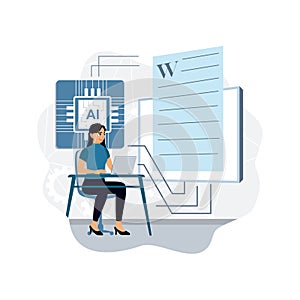 A writer creates a creative story based on AI