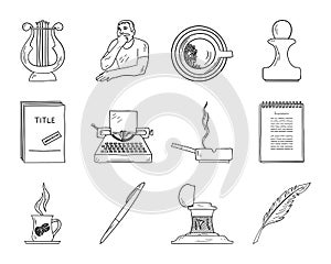 Writer Icon Set