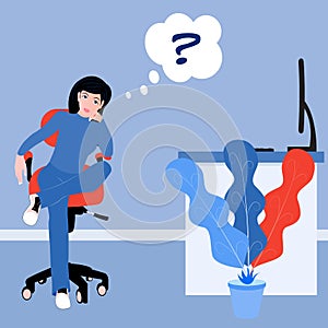 writer's block cartoon concept vector