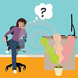 writer's block cartoon concept vector