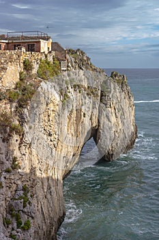 Writer`s house on the edge of a cliff