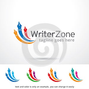 Writer Zone Logo Template Design Vector