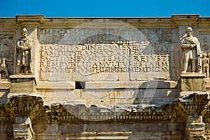 Writing on Arch of Constantine