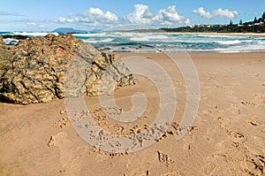 Writing on beach