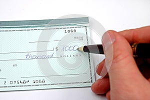 Writing a check