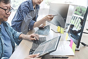 Writing codes and typing data code technology, Two professional