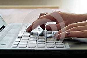 Writing on the computer keyboard