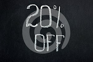 Writing on a dark chalk board 20% OFF