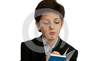 Writing diligent student