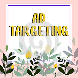 Writing displaying text Ad Targeting. Conceptual photo target the most receptive audiences with certain traits
