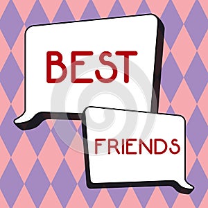 Writing displaying text Best Friends. Word Written on A person you value above other persons Forever buddies