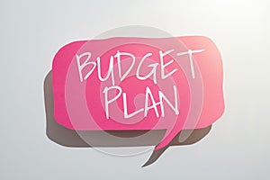 Writing displaying text Budget Plan. Business concept financial schedule for a defined period of time usually year