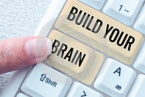 Writing displaying text build your brain. Business showcase mental activities to maintain or improve cognitive abilities