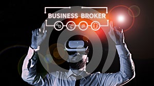 Writing displaying text Business Broker. Conceptual photo publishing short-form content of a business