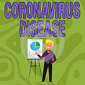 Writing displaying text Coronavirus Disease. Word Written on defined as illness caused by a novel virus SARSCoV2