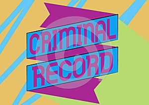 Writing displaying text Criminal Record. Business idea profile of a person criminal history with details Folded Paper