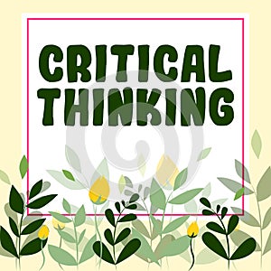 Writing displaying text Critical Thinking. Word for sequence of stages of a project requiring the longest time