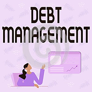 Writing displaying text Debt Management. Word Written on The formal agreement between a debtor and a creditor Line