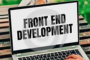 Writing displaying text Front End Development. Business showcase Altering data to graphical interface for user to view