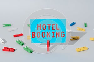 Writing displaying text Hotel Booking. Word for Online Reservations Presidential Suite De Luxe Hospitality Important