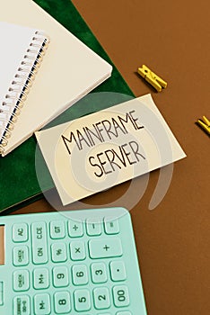 Writing displaying text Mainframe Server. Conceptual photo the inability to cause pregnancy in a fertile