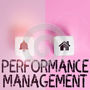 Writing displaying text Performance Management. Business idea Improve Employee Effectiveness overall Contribution