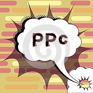 Writing displaying text Ppc. Business showcase payperclick way of using search engine advertising to generate clicks