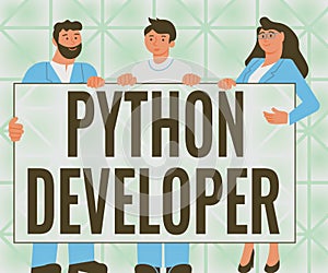 Writing displaying text Python Developer. Business showcase responsible for writing serverside web application logic