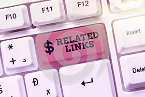 Writing displaying text Related Links. Business showcase Website inside a Webpage Cross reference Hotlinks Hyperlinks