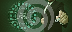 Writing displaying text Root Cause Analysis. Concept meaning Method of Problem Solving Identify Fault or Problem