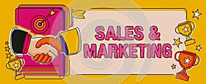 Writing displaying text Sales and MarketingSelling Systematic planning of the product and services. Business concept