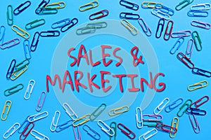 Writing displaying text Sales and MarketingSelling Systematic planning of the product and services. Word for Selling