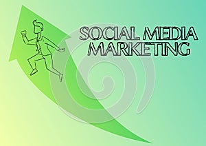 Writing displaying text Social Media Marketing. Business overview use of Website and Network to promote Product Service